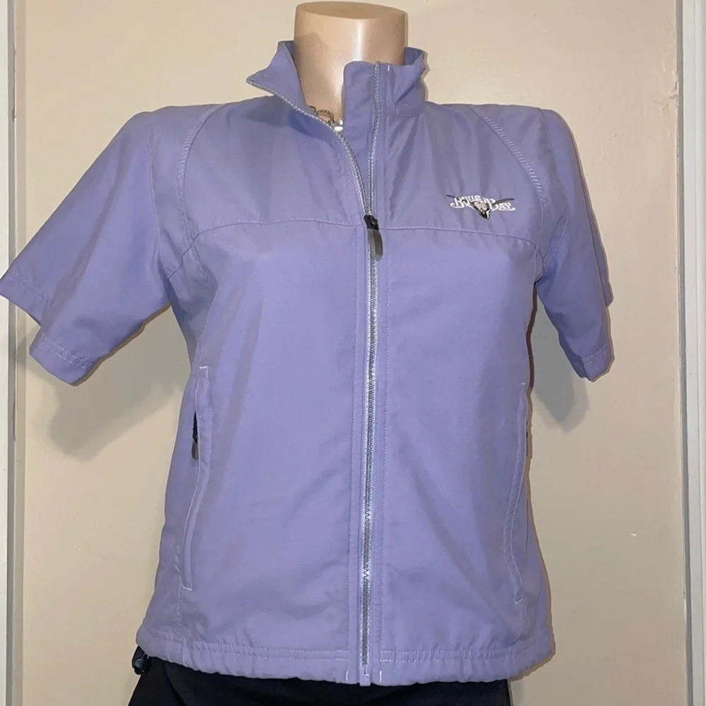Adidas women’s Small shirt jacket Climaproof short sleeve full zip golf top